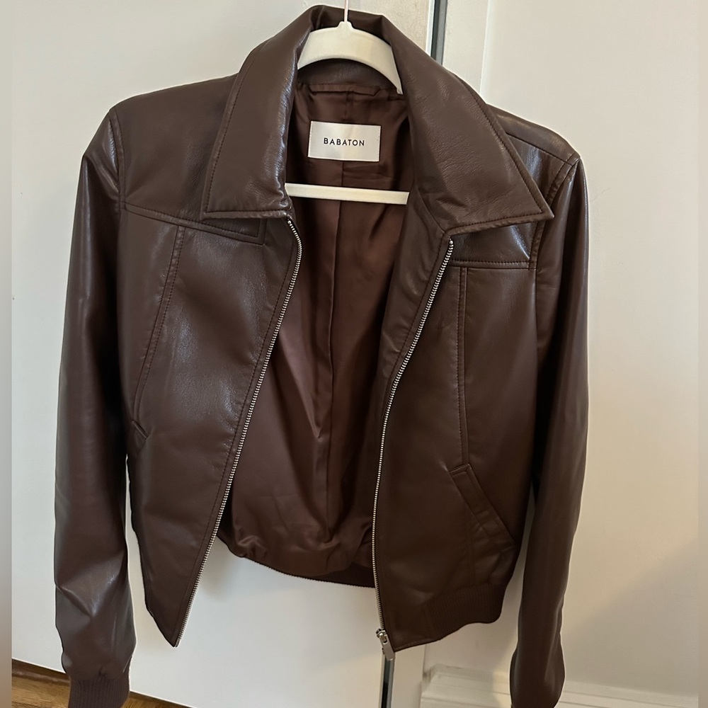 Aritzia Babaton Leather Bomber